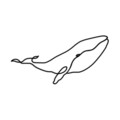 Decoratiune de perete, Whale, Dimensiune: 50 x 25 cm, Negru