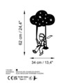 Decoratiune de perete, The Little Prince 6, Dimensiuni: 34 x 62 cm, Negru