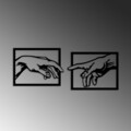 Decoratiune de perete, Hands, Dimensiune: 36 x 49 cm (2 bucăți), Negru