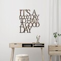 Decoratiune de perete, Rusty Have a Good Day, Dimensiune: 70 x 61 cm, Maro antichizat