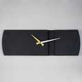 Ceas de perete, Origami Metal Wall Clock, Dimensiune: 16 x 49 cm, Negru