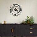 Ceas de perete, Big Bang Metal Wall Clock, Dimensiune: 49 x 49 cm, Negru