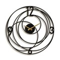 Ceas de perete, Big Bang Metal Wall Clock, Dimensiune: 49 x 49 cm, Negru
