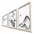 Tablou decorativ (3 Pieces), 3PKCT-002, Lemn, Multicolor