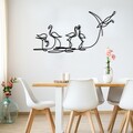 Decoratiune de perete, Flamingo 316 M, Dimensiuni: 115 x 58,5 cm, Negru