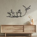 Decoratiune de perete, Flamingo 316 M, Dimensiuni: 115 x 58,5 cm, Negru