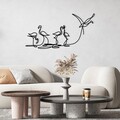 Decoratiune de perete, Flamingo 316 M, Dimensiuni: 115 x 58,5 cm, Negru