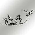 Decoratiune de perete, Flamingo 316 M, Dimensiuni: 115 x 58,5 cm, Negru