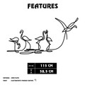 Decoratiune de perete, Flamingo 316 M, Dimensiuni: 115 x 58,5 cm, Negru