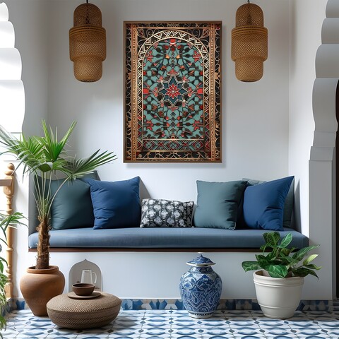 Tablou decorativ, GE117-L, Lemn, Multicolor