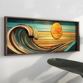 Tablou decorativ, EMR030, Lemn, Multicolor