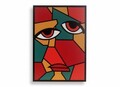 Tablou decorativ, Visage, Dimensiuni: 47,5 x 68 cm, Multicolor