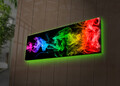 Tablou decorativ cu lumina LED, 3090DACT-67, 30 x 90 cm, Multicolor