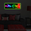 Tablou decorativ cu lumina LED, 3090DACT-67, 30 x 90 cm, Multicolor