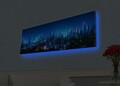 Tablou decorativ cu lumina LED, 3090HDACT-002, 30 x 90 cm, Multicolor