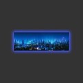 Tablou decorativ cu lumina LED, 3090HDACT-002, 30 x 90 cm, Multicolor