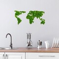 Decoratiune de perete, World Map, Dimensiuni: 70 x 32 cm, Verde