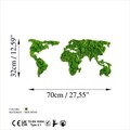 Decoratiune de perete, World Map, Dimensiuni: 70 x 32 cm, Verde