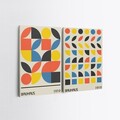 Set 2 tablouri decorative, 2KNV4270, Lemn, Multicolor