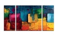 Tablou decorativ (3 Pieces), MXC08, Lemn (Grosime: 2 cm, Multicolor