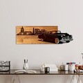 Decoratiune de perete, Classic Style, Lățime: 80 cm, Nuc / Negru