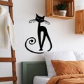 Decoratiune de perete, Cat 6, Dimensiune: 37 x 60 cm, Negru