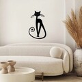 Decoratiune de perete, Cat 6, Dimensiune: 37 x 60 cm, Negru