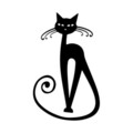 Decoratiune de perete, Cat 6, Dimensiune: 37 x 60 cm, Negru