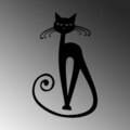Decoratiune de perete, Cat 6, Dimensiune: 37 x 60 cm, Negru