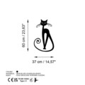 Decoratiune de perete, Cat 6, Dimensiune: 37 x 60 cm, Negru