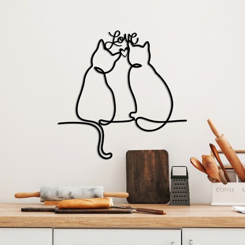 Decoratiune de perete, Cat 2, Dimensiune: 55 x 55 cm, Negru