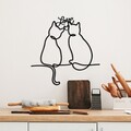 Decoratiune de perete, Cat 2, Dimensiune: 55 x 55 cm, Negru