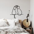 Decoratiune de perete, Cat 2, Dimensiune: 55 x 55 cm, Negru
