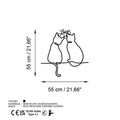 Decoratiune de perete, Cat 2, Dimensiune: 55 x 55 cm, Negru