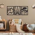 Decoratiune de perete, Vista Trio B, Grosime: 1,5 mm, Negru