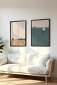 Tablou decorativ (2 Pieces), Zvon486S, Lemn masiv (Grosime: 2,5 cm, Multicolor