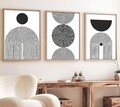 Tablou decorativ (3 Pieces), Furie 163, Lemn masiv (Grosime: 2,5 cm, Multicolor
