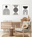 Tablou decorativ (3 Pieces), Furie 163, Lemn masiv (Grosime: 2,5 cm, Multicolor