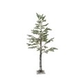 Decoratiune luminoasa pentru exterior Pine w snow tree, Lumineo, 312 micro LED-uri, H180 cm, multicolor