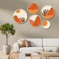 Tablou decorativ (5 Pieces), Iaht-24, Dimensiuni: 43,5 x 43,5 cm (1 bucată), Multicolor