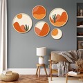 Tablou decorativ (5 Pieces), Iaht-24, Dimensiuni: 43,5 x 43,5 cm (1 bucată), Multicolor