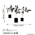 Decoratiune de perete, Dalvere 2, Dimensiuni: 93 x 65 x 4 cm, Multicolor