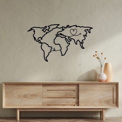Decoratiune de perete, Stella, Dimensiuni: 65 x 38 cm, Negru