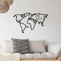 Decoratiune de perete, Stella, Dimensiuni: 65 x 38 cm, Negru