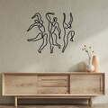 Decoratiune de perete, Famiglia, Dimensiuni: 90 x 54 cm, Negru