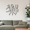 Decoratiune de perete, Famiglia, Dimensiuni: 90 x 54 cm, Negru