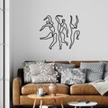 Decoratiune de perete, Famiglia, Dimensiuni: 90 x 54 cm, Negru
