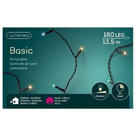 Instalatie de Craciun pentru exterior, Lumineo, 180 LED-uri, 1350 cm, multicolor