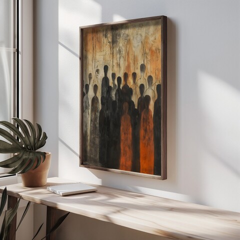 Tablou decorativ, HUM098, Cadru: 100% MOLID, Multicolor