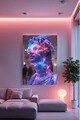 Tablou decorativ, Hhlneon0016, 70 x 100 cm, Multicolor